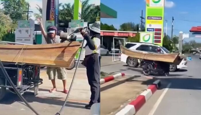 Viral! Nelayan Bawa Perahu ke SPBU Pakai Motor, Akibat Dilarang Beli BBM Pakai Jerigen